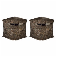 Rhino Blinds R150 Durable 3 Person Outside Game Hunting Ground Blind (2 Pack)