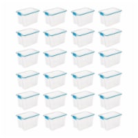 Sterilite Large Clear Plastic Stackable Storage Bin w/ Clear Latch Lid, 24  Pack, 24pk - Fred Meyer