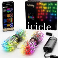 Twinkly Icicle App-Controlled Smart LED Christmas Lights 190 Multicolor (4 Pack)