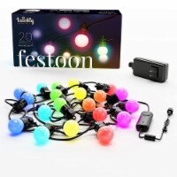 Twinkly Festoon App-Controlled Smart LED Bulb Light String 20 Multicolor(2 Pack)