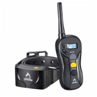 PATPET Rechargeable Dog Training Shock Collar w/ Beep, Vibration, & Shock, Black