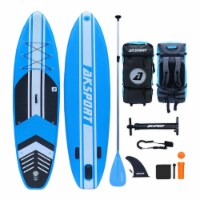 AKSPORT 10'6 x32 x6 Inflatable SUP All Around Stand Up Paddle Board Kit, Blue