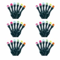 Home Heritage 7' Garland Style Holiday Lights, App Control, 40 RGB LEDs (6 Pack)