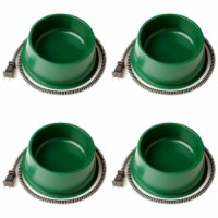 Farm Innovators QT 1 25 Watt 1 Qt Electric Heated Pet Water Bowl, Green (4 Pack)