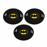 Slippery Racer Downhill Pro Batman Plastic Saucer Disc Snow Sled, Black (3 Pack)
