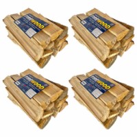 TimberTote Natural Hardwood Mix Firewood Bundle for Fireplace & Firepit (4 Pack)