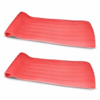 Vos 72  Soft Wavy Foam UV Chlorine Resistant Water Pool Float, Coral (2 Pack)