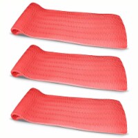 Vos 72  Soft Wavy Foam UV Chlorine Resistant Water Pool Float, Coral (3 Pack)