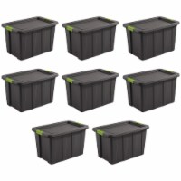 Sterilite Tuff1 Latching 30 Gallon Plastic Storage Tote Container & Lid (8 Pack)