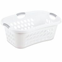 Sterilite Ultra HipHold 1.25 Bushel Plastic Clothes Laundry Basket Bin (12 Pack)