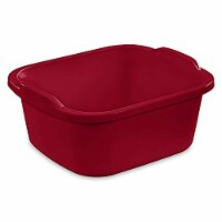Sterilite Large Multi Function Home 12 Qt Sink Dish Washing Pan, Red (24 Pack)