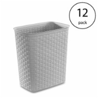 Sterilite Weave 5.8 Gallon Plastic Home/Office Wastebasket Trash Can (12 Pack)