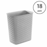 Sterilite Weave 5.8 Gallon Plastic Home/Office Wastebasket Trash Can (18 Pack)