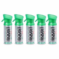 Boost Oxygen 3L Pocket Sized Canned Oxygen Bottle w/Mouthpiece, Natural (5 Pack)