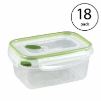 Sterilite 4.5 Cup Rectangle UltraSeal Food Storage Container, Green (18 Pack)
