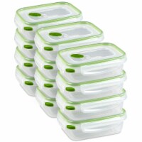 Sterilite 3.1 Cup Rectangular UltraSeal Food Storage Container, Green (12 Pack)
