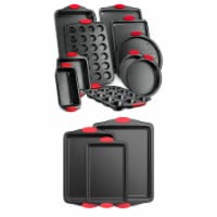 NutriChef Oven Carbon Steel 10 Piece Bakeware Set w/ Deluxe 3 Piece Bakeware Set