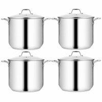 NutriChef Heavy Duty 8 Quart Stainless Steel Soup Stock Pot with Lid (4  Pack), 1 Piece - Fry's Food Stores