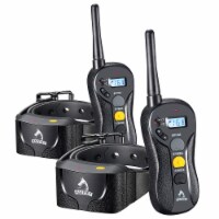 PATPET Rechargeable Dog Shock Collar w/ Beep, Vibration, & Shock, Black (2 Pack)