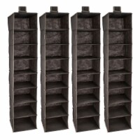 ClosetMaid 8 Shelf Wire Hanging Closet Nonwoven Fabric Organizer, Brown (4 Pack)