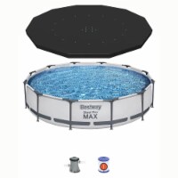 Bestway Steel Pro Max 12' x 30 Round Above Ground Frame Pool & Flowclear Cover