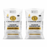 Campirano Premium Hardwood Black Lump Grill & Smoker Charcoal, 40lb Bag (2 Pack)