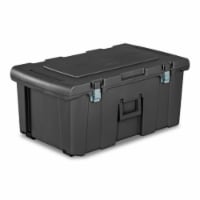 Sterilite 16 Gal Plastic Footlocker Container with Wheels, Flat Gray (8 Pack)