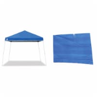 Z-Shade 10x10 Ft Horizon Angled Leg Pop Up Canopy with Sidewall Attachment, Blue