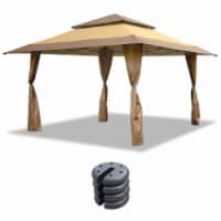 Z-Shade 13 x 13 Foot Gazebo Instant Shade Canopy & Leg Weight Plates, Set of 4