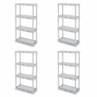 Gracious Living Knect-A-Shelf 4 Tier Light Duty Storage Shelving System (4 Pack)