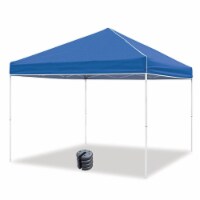 Z-Shade 10 x 10 Ft Everest Instant Canopy, Blue & 5 Pound Weights, Set of 4
