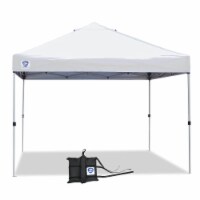 Z-Shade 10 x 10 Foot Straight Leg Canopy Tent and Z-Shade Leg Weight Bags, White