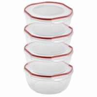 Sterilite Ultra Seal 8.10 Quart Plastic Food Storage Bowl Container, 4 Pack
