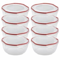Sterilite Ultra Seal 8.10 Quart Plastic Food Storage Bowl Container, 8 Pack
