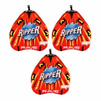 RAVE Sports Ripper 2 Rider Nylon Inflatable Towable Boat Floats, Red (3 Pack)