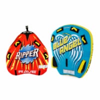 RAVE Sports Ripper 2 Rider Towable Float + Blue Angel 2 Rider Towable Float