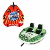 RAVE Sports Ripper 2 Rider Towable Float + Warrior II 2 Rider Towable Float