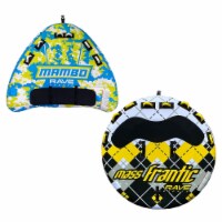 RAVE Sports Mass Frantic 4 Rider Boat Innertube + Mambo 3 Rider Inflatable Float