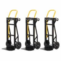 Harper Trucks PJDY2223AKD 400 Lb Capacity Convertible Dolly, Black (3 Pack)