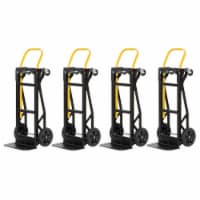 Harper Trucks PJDY2223AKD 400 Lb Capacity Convertible Dolly, Black (4 Pack)