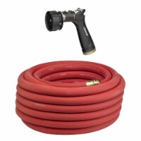 Underhill Ultramax Red 50 Foot Garden Hose w/ Proline Master Gold 7 Spray Nozzle