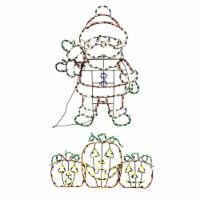 ProductWorks Pro Line Holiday Display Set w/ Waving Santa & Jack-O-Lanterns