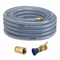 Underhill 50 Ft Clear Water Hose w/ Precision Cloudburst Nozzle & Hose Adapter