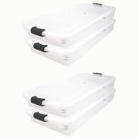 HOMZ 60 Qt Latching Lid & Easy Grip Underbed Storage