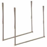 Closetmaid Adjustable Height Double Hang Closet Organizing Rod, Nickel (2 Pack)