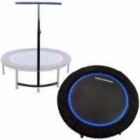 LEAPS & REBOUNDS 48 Adjustable Stability Bar with 48 Fitness Trampoline, Blue