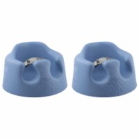 Bumbo Baby Soft Foam Wide Floor Seat w/3 Point Adjustable Harness, Blue (2 Pack)