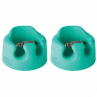 Bumbo Baby Soft Foam Wide Floor Seat w/3 Point Adjustable Harness, Aqua (2 Pack)