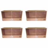 Rugged Range Products Duplex Chicken Coop Nesting Box for 2 to 4 Hens (4 Pack)