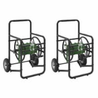 Suncast Professional Portable 200' Garden Hose Reel Wheeled Cart, Black (2  Pack), 1 Piece - Food 4 Less